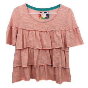 Anthropologie Postmark Tiered Ruffle Top